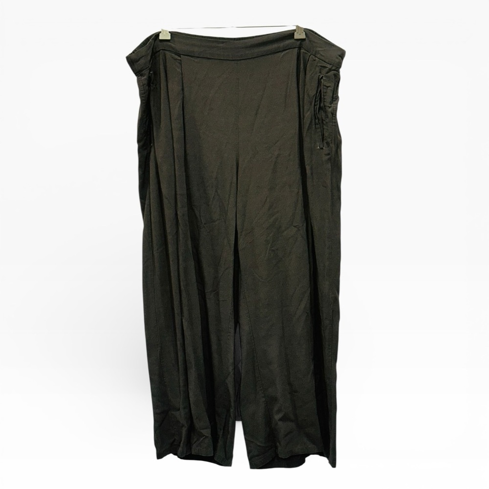 Eileen Fisher Charcoal Wide-Leg Pants Large